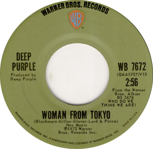 Deep Purple – Woman From Tokyo (1973, Green Labels, Terre