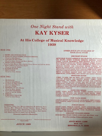 ladda ner album Kay Kyser - One Night Stand With Kay Kyser At His College Of Musical Knowledge 1939
