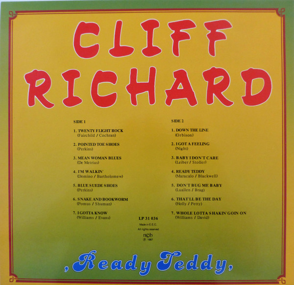 Album herunterladen Cliff Richard - Ready Teddy