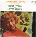 Cover of September Song And Other American Theatre Songs Of Kurt Weill, 1958, Vinyl
