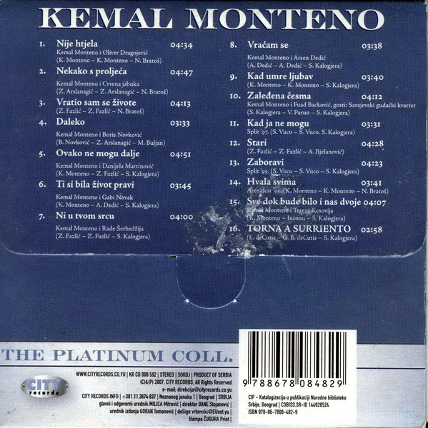 descargar álbum Kemal Monteno - The Platinum Collection