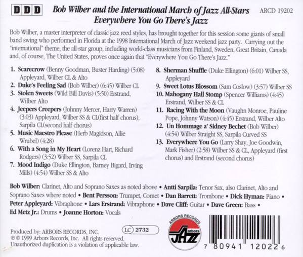 Album herunterladen Bob Wilber And The International March Of Jazz All Stars - Everywhere You Go Theres Jazz