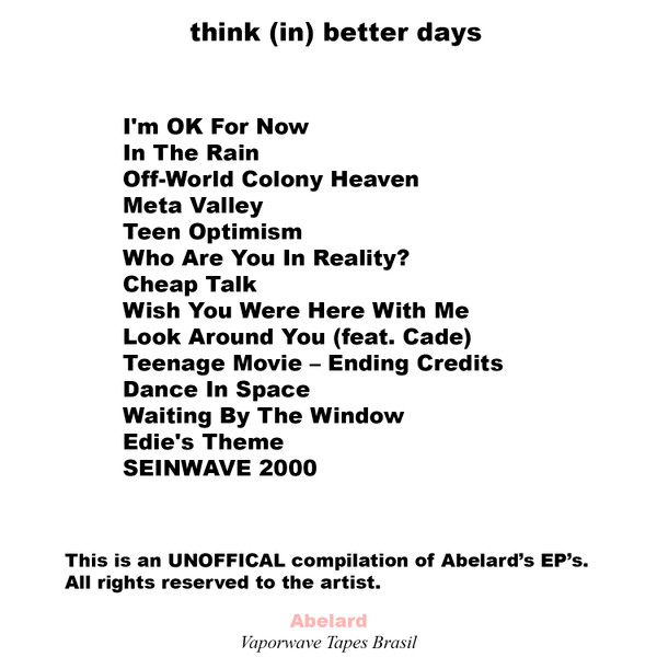 descargar álbum Abelard - Think In Better Days
