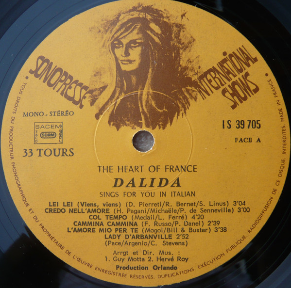 télécharger l'album Dalida - The Heart Of France Sings In Italian For You