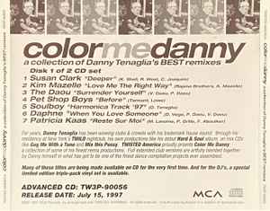 Danny Tenaglia - Color Me Danny - A Collection Of Danny Tenaglia's Best Remixes album cover