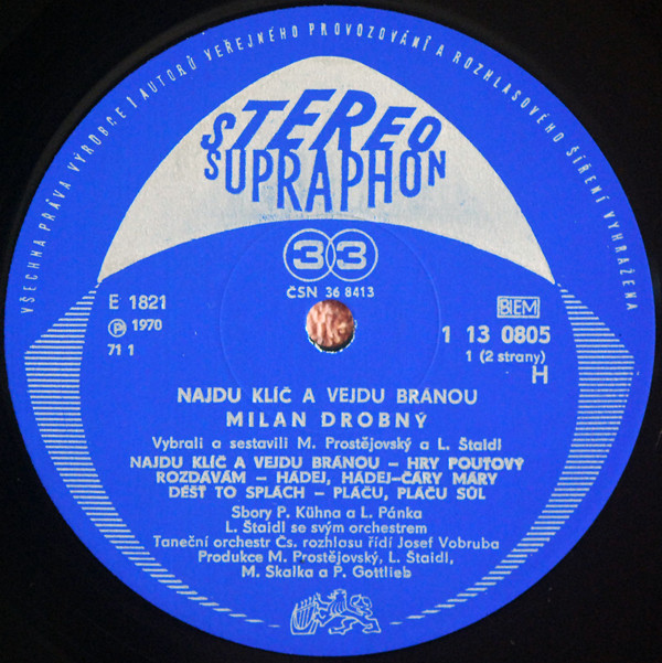 télécharger l'album Milan Drobný - Najdu Klic A Vejdu Branou