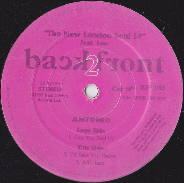 Antonio Feat. Leo – The New London Soul EP (1997, Vinyl) - Discogs