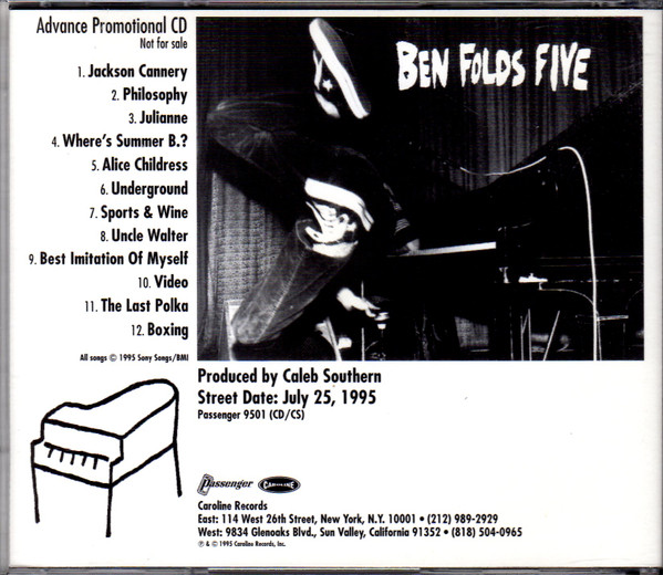 Ben Folds Five (1995, CD) - Discogs