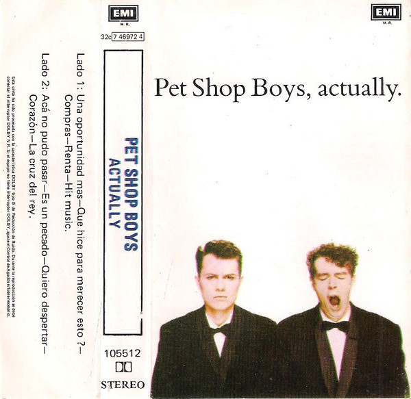 Pet Shop Boys – Actually (1987, Cassette) - Discogs