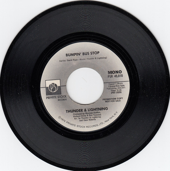 Thunder & Lightning – Bumpin Bus Stop (1974, Vinyl) - Discogs