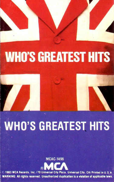 Who – Greatest Hits (1983, Purple Traycard, Cassette) - Discogs