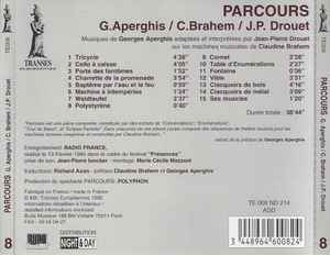 G. Aperghis / C. Brahem / J.P. Drouet – Parcours (1995, CD) - Discogs