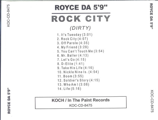 Royce Da 5'9 – Rock City (CDr) - Discogs