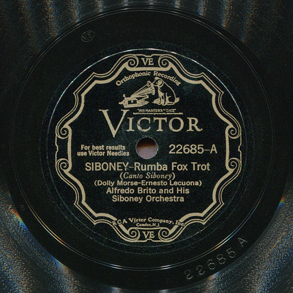 【SP盤レコード】VICTOR Orchestra SIBONEY-Rumba(シボネー)Alfred Brito/FIESTA-Rumba(お祭り氣分で)Henry Busse/SPレコード 美盤