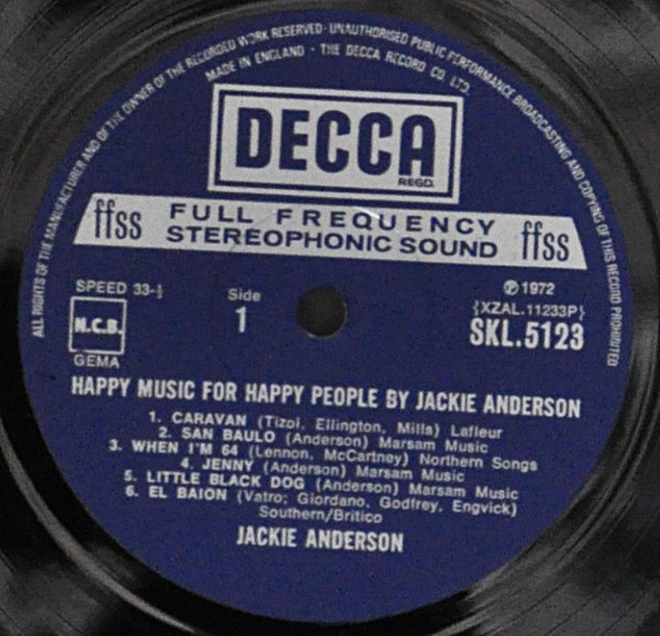 Album herunterladen Jackie Anderson - Happy Music For Happy Peoplen By Jackie Anderson
