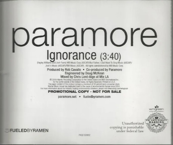 Ignorance - song and lyrics by Paramore