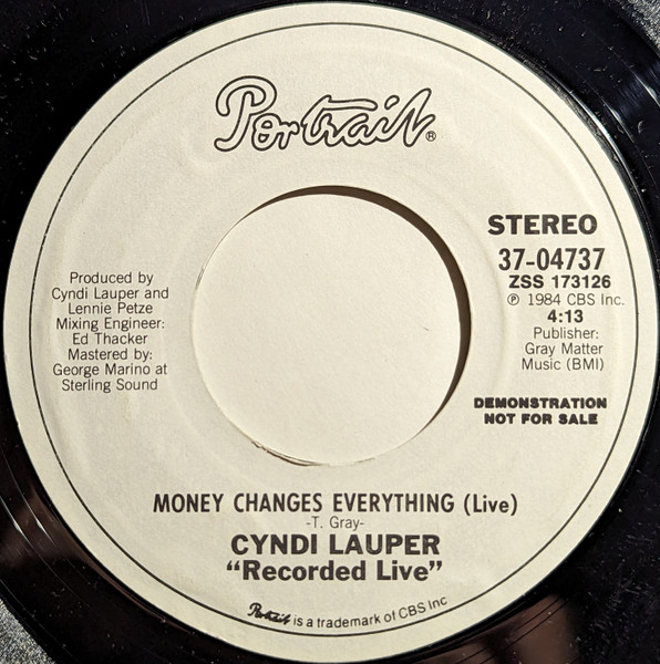 Cyndi Lauper = シンディ・ローパー – Money Changes Everything (Live