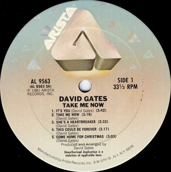 David Gates(Bread) Take me now ( Aceite-me agora )