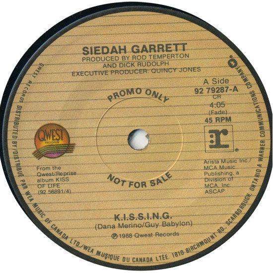 Siedah Garrett - K.I.S.S.I.N.G. | Releases | Discogs
