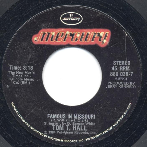 baixar álbum Tom T Hall - Famous In Missouri I Only Think About You When Im Drunk