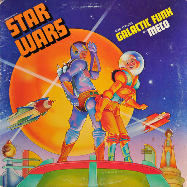 2 MECO Star Wars Theme Funk Jukebox Title Strip CD 7" 45RPM Records 