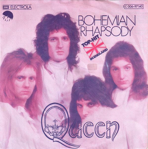 Queen – Bohemian Rhapsody (1975, Blue Backsleeve, Teldec Press, Vinyl) -  Discogs