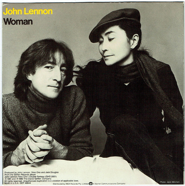 John Lennon-Woman-Clear Vinyl-(Scarce Pink Label) – Very English