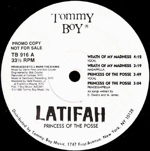 Latifah – Wrath Of My Madness (1988, Vinyl) - Discogs