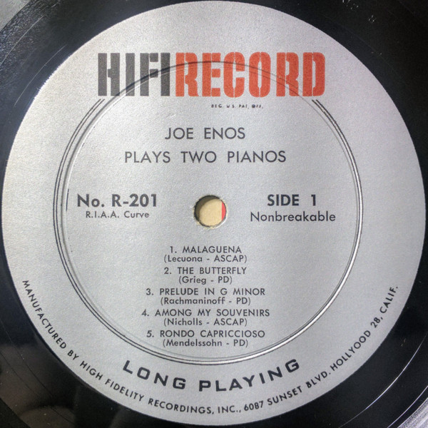 télécharger l'album Joe Enos - Plays Two Pianos