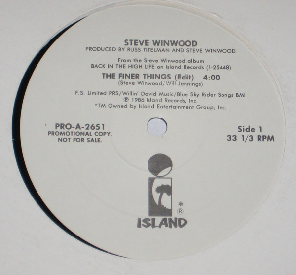 Steve Winwood - The Finer Things | Releases | Discogs