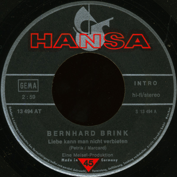 descargar álbum Bernhard Brink - Liebe Kann Man Nicht Verbieten