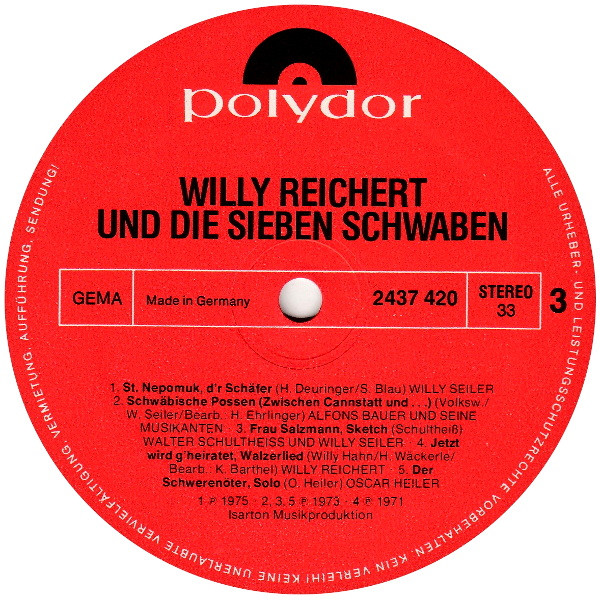 descargar álbum Willy Reichert Und Die Sieben Schwaben Walter Schultheiß, Max Strecker, Ruth Mönch Willy Seiler, Oscar Müller, Oscar Heiler, Werner Veidt - Lieder Und Geschichten Aus Dem Schwabenland