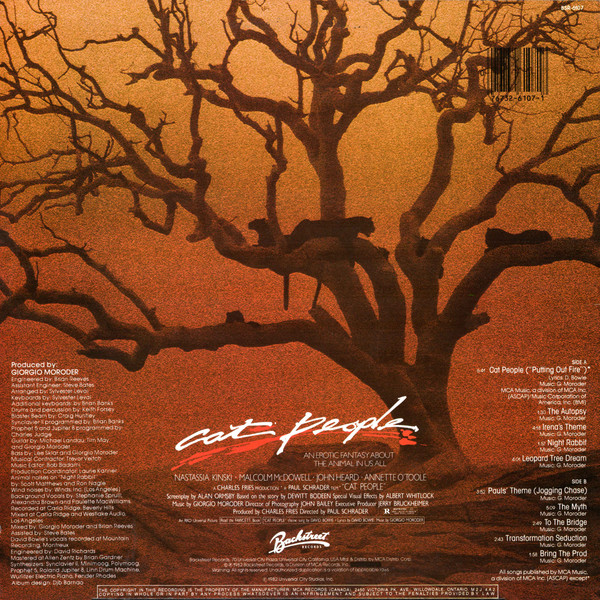 Giorgio Moroder - Cat People (Original Soundtrack) | Backstreet Records (BSR-6107) - 2