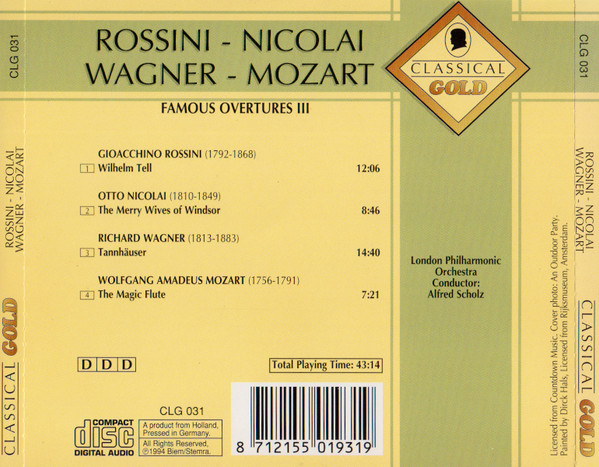 ladda ner album Rossini Nicolai Wagner Mozart - Famous Overtures III
