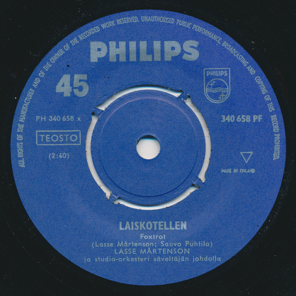 Lasse M rtenson Laiskotellen Ehk Kerran 1964 Vinyl Discogs