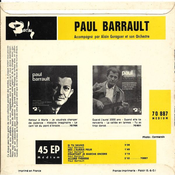 télécharger l'album Paul Barrault - Si Tu Savais