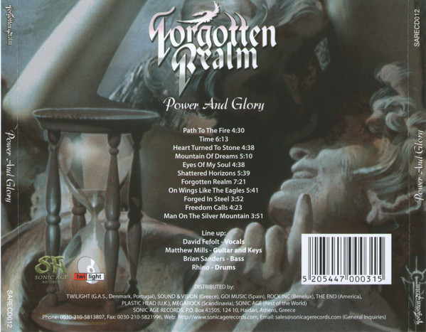 baixar álbum Download Forgotten Realm - Power And Glory album
