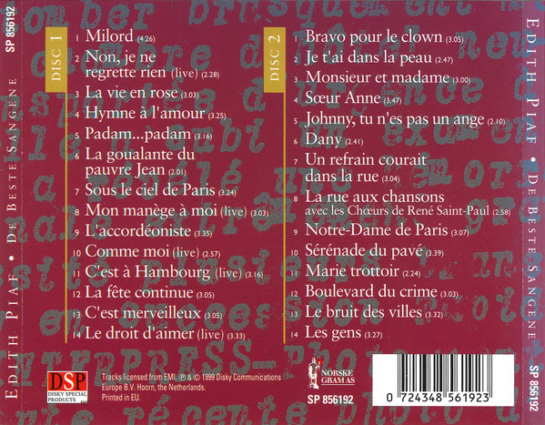 lataa albumi Edith Piaf - De Beste Sangene