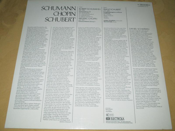 télécharger l'album Chopin, Schubert, Schumann, Daniel Schafran, Felix Gottlieb - Arpeggione Sonate Fanatasiestücke Op 73 Polonaise Brillante Op 3