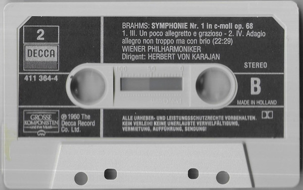 lataa albumi Brahms Wiener Philharmoniker Herbert von Karajan - Symphonie Nr1 C Moll Op 68