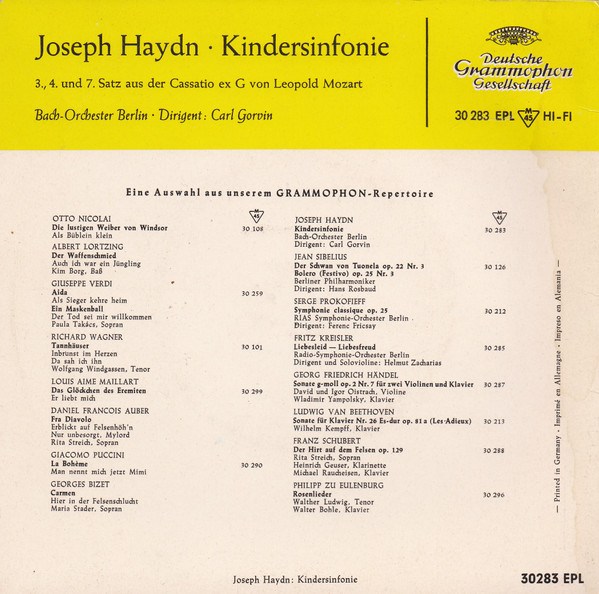 Album herunterladen Joseph Haydn - Kindersinfonie Toy Symphony