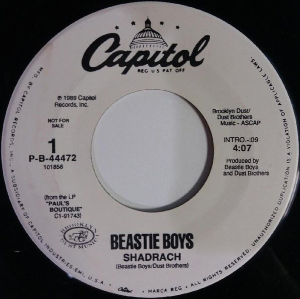 Beastie Boys – Shadrach (1989, Vinyl) - Discogs