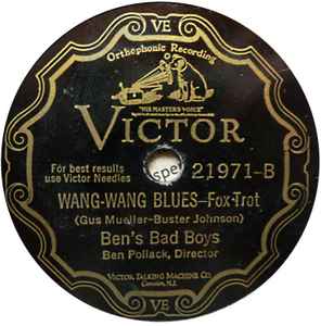 Ben's Bad Boys - Yellow Dog Blues / Wang-Wang Blues album cover