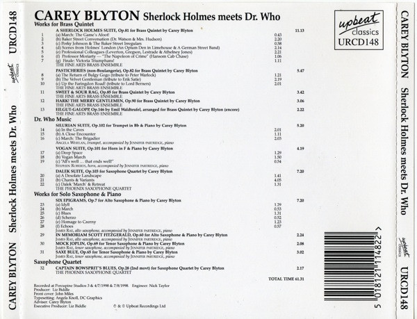 ladda ner album Carey Blyton - Sherlock Holmes Meets Dr Who