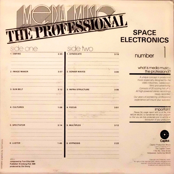 lataa albumi Tom Elliot - Number 1 Space Electronics