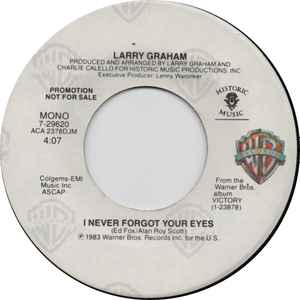 Larry Graham - I Never Forgot Your Eyes album cover
