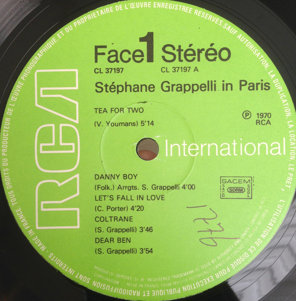 baixar álbum Stéphane Grappelli - In Paris