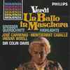 Verdi*, José Carreras, Montserrat Caballé, Ingvar Wixell, Sir Colin Davis - Un Ballo In Maschera - Grosser Querschnitt - Highlights