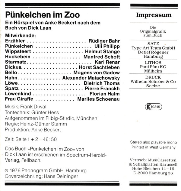 télécharger l'album Anke Beckert - Pünkelchen Im Zoo