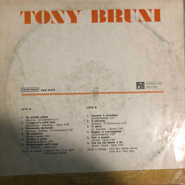descargar álbum Tony Bruni - Na Grande Artista